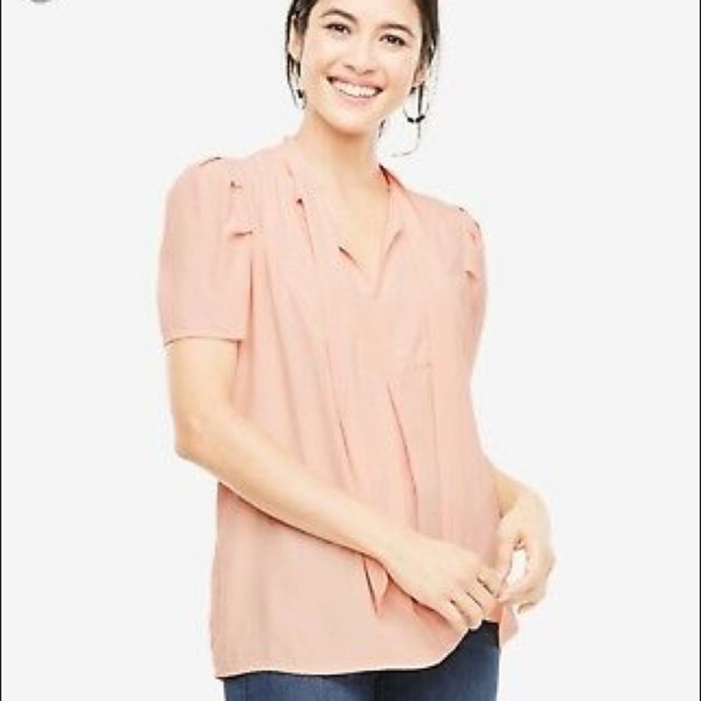 Ann Taylor Loft Silky Pink Blouse